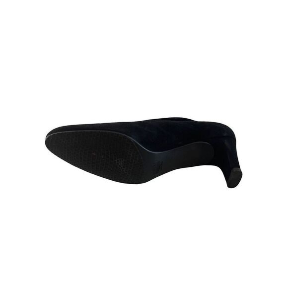 Stuart Weitzman Womens Black Round Toe Slip On Heels Dressy Pump Shoes Size 9 - Picture 3 of 7